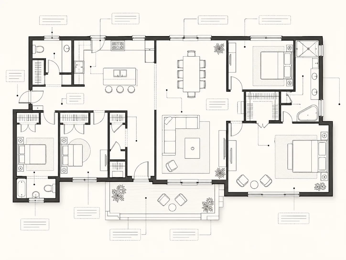 Review-ready 2D room planning