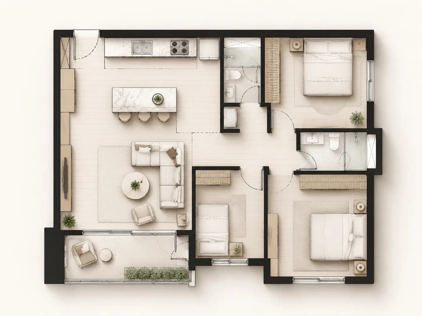 Apartment room allocation