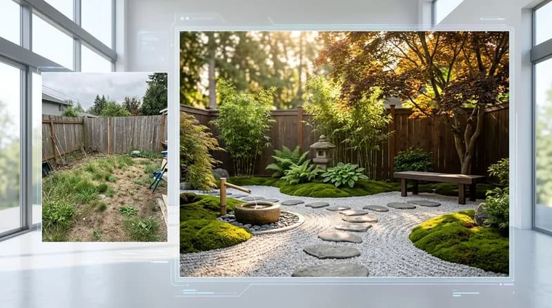 ガーデン景観デザインの変換