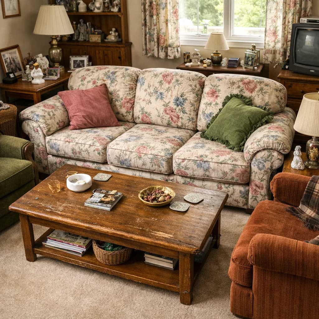 Original room before AI furniture replacement