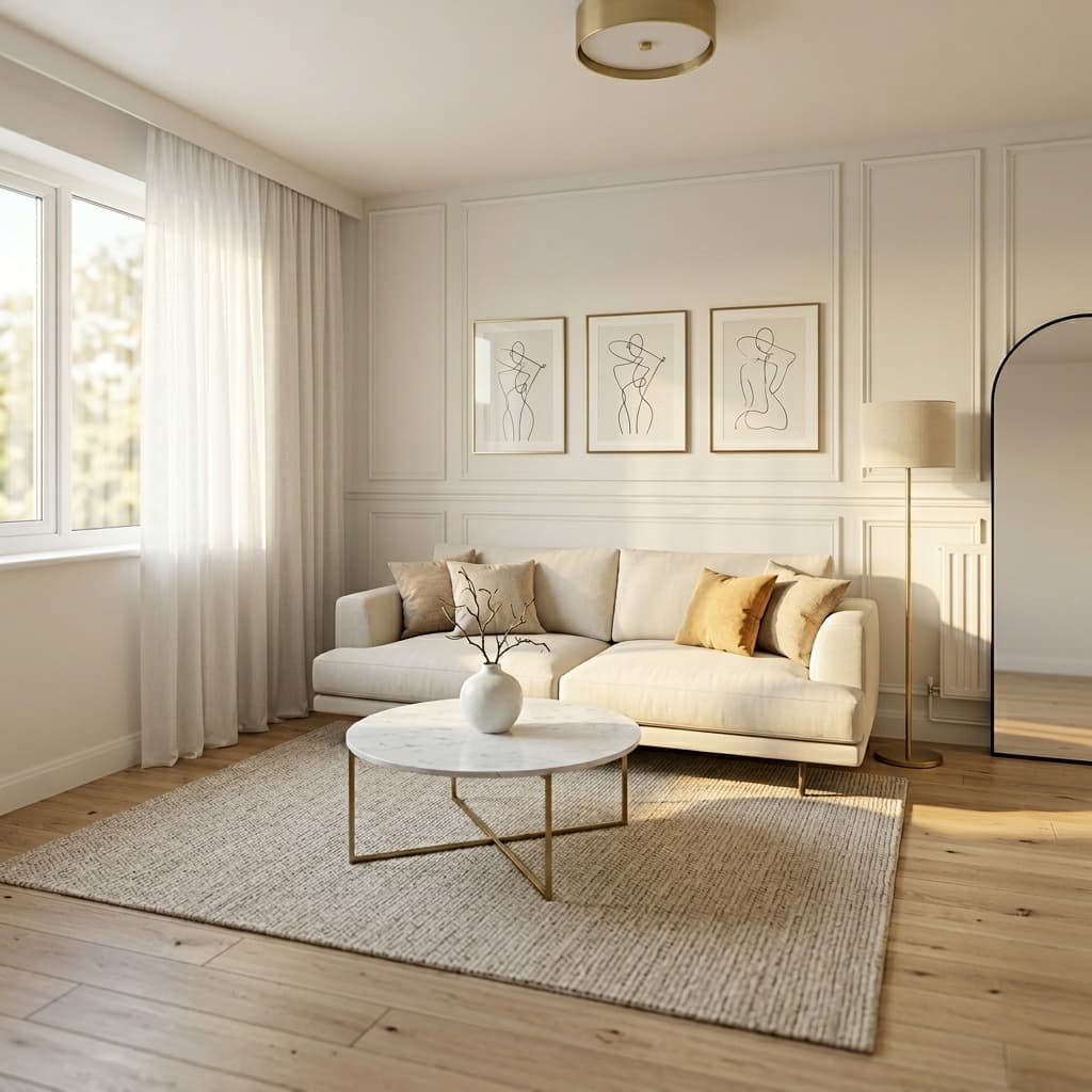 AI-transformed room design result