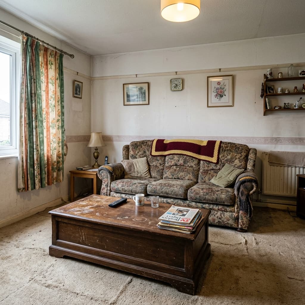 Original room before AI interior design