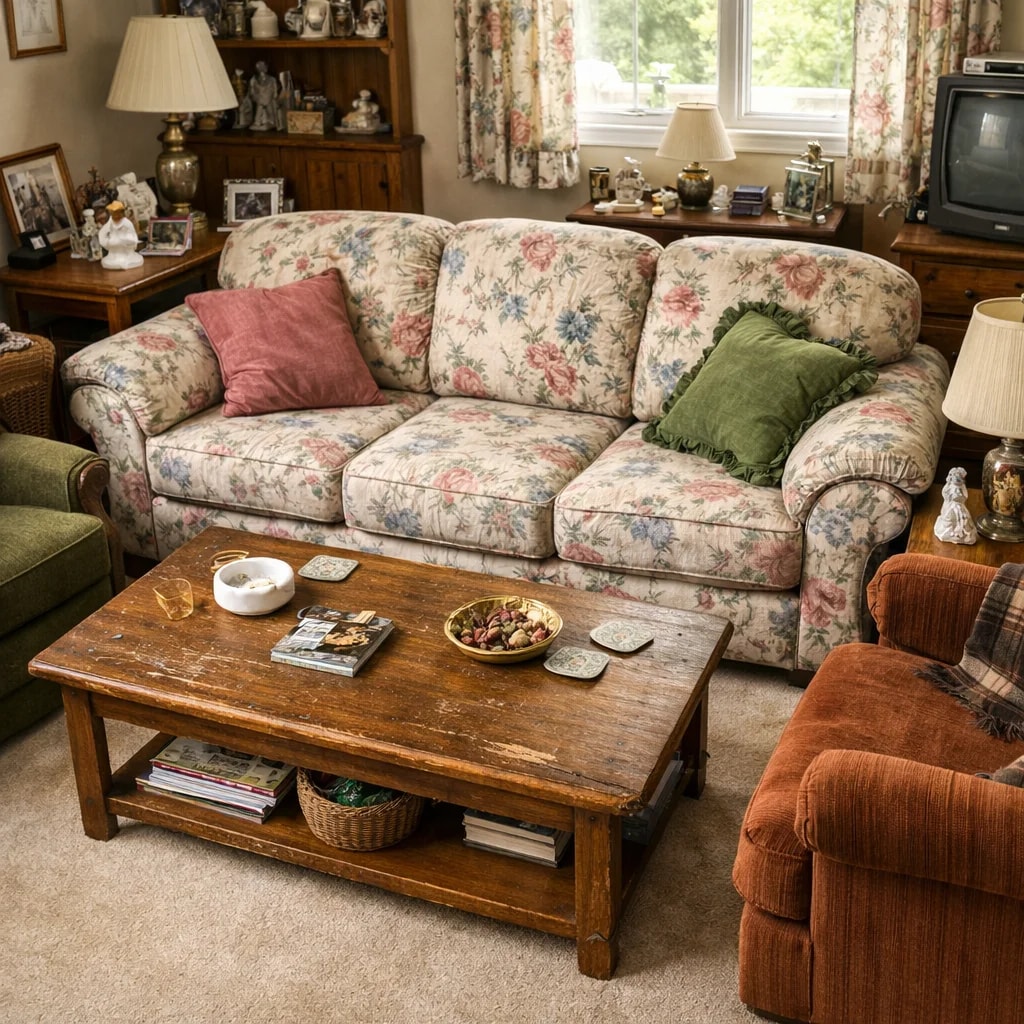 Original room before AI furniture replacement