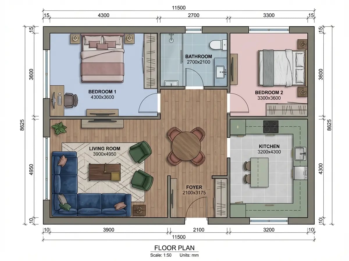 Přestavba otevřené kuchyně - Před úpravou