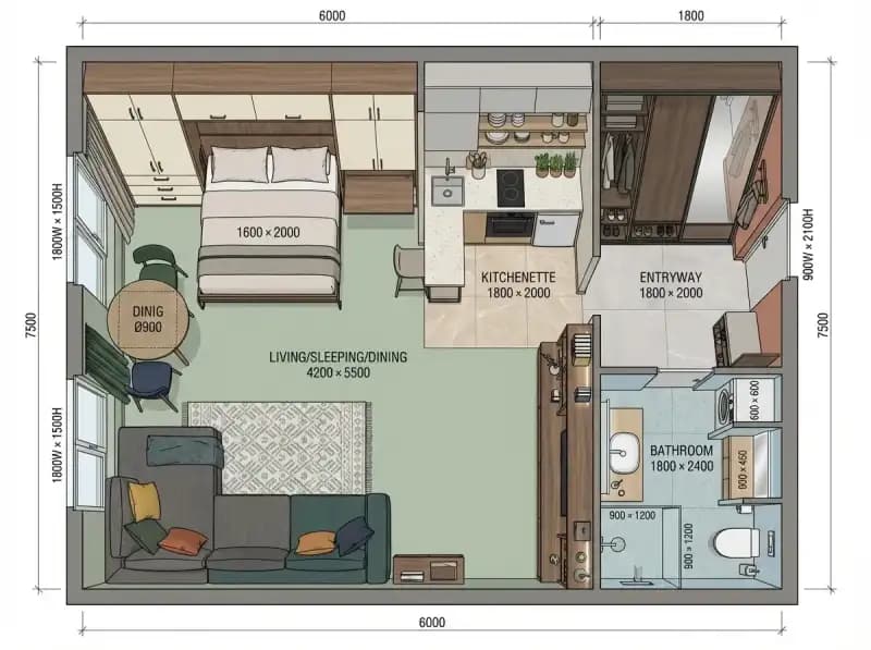 Luxury Compact Apartment Designs View photo