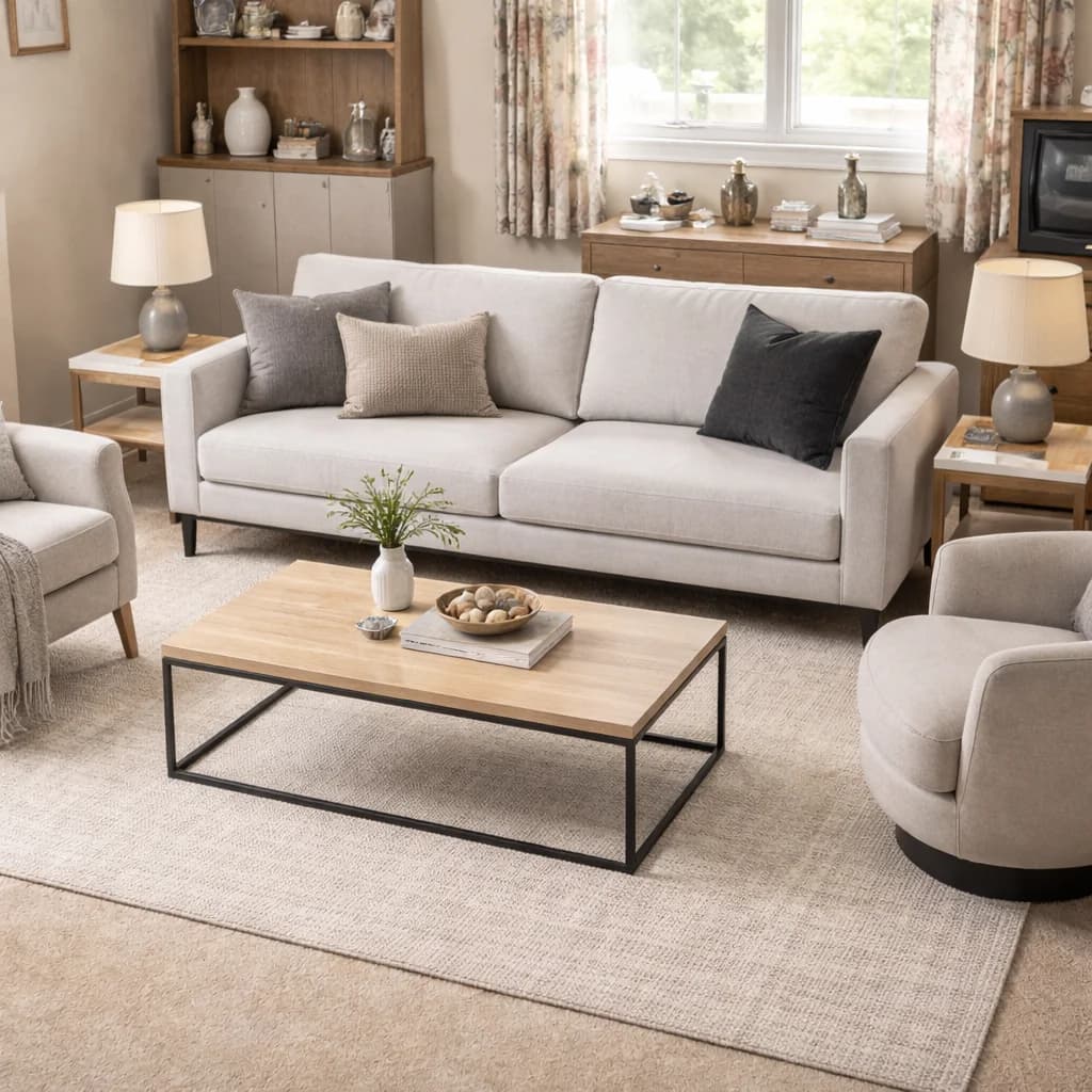 AI-transformed furniture replacement result